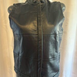 Hugo Buscati Black Leather Vest